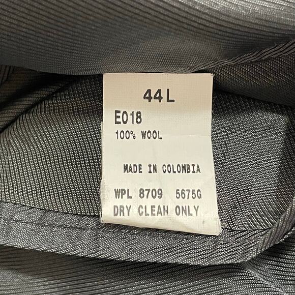 Vintage Oscar de la Renta Black Wool Blazer Sport Coat 44L Gold Crest Buttons - Picture 12 of 12